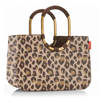 Reisenthel Loopshopper L Prekių krepšys Leo Macchiato, 25L, ruda/ smėlio