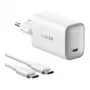 “Anker Nano Charger 100W with USB-C Cable, White” - 100W USB-C įkroviklis su kabeliu