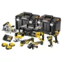 DEWALT 18V XR 7-Tool Combo Kit DCK706P3T su 3x5.0Ah baterijomis, įkrovikliu ir 3 TSTAK dėklais (DCD805, DCF850, DCS355, DCH263, DCG405, DCS572, DCS334)