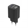 Gembird TA-UC-1C-PD60LCD-01-BK 60W USB Type-C greitasis įkroviklis su LCD ekranu, juodas