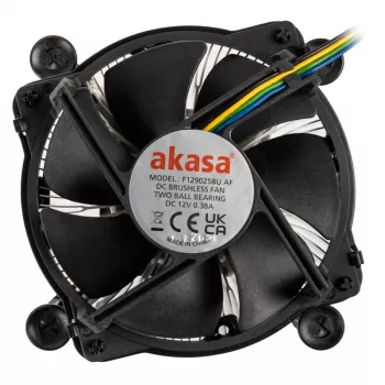 Akasa AK-CC6606BP01 žemo profilio CPU aušintuvas – LGA 1700, 63,2 mm aukštis, 92 mm ventiliatorius, juodas