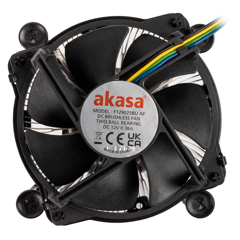 Akasa AK-CC6606BP01 žemo profilio CPU aušintuvas – LGA 1700, 63,2 mm aukštis, 92 mm ventiliatorius, juodas