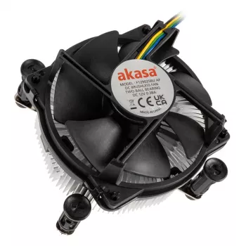 Akasa AK-CC6606BP01 žemo profilio CPU aušintuvas – LGA 1700, 63,2 mm aukštis, 92 mm ventiliatorius, juodas