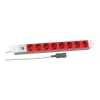 EFB Elektronik Koop PROFIversal Maitinimo Juosta (montuojama į stelažą) - 8 x Schuko lizdai, IEC C14 įvadas, 250 V, 10 A, 2500 W, 1U, juoda