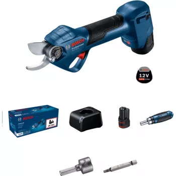 Bosch GGP 12V-25 Professional belaidės genėjimo žirklės su 2x3,0 Ah akumuliatoriais