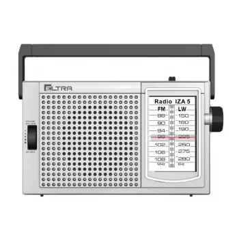 ELTRA Radio IZA-5 Sidabrinis FM/AM Nešiojamas Radijas su Bluetooth ir USB
