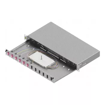 ZVK Easylan Basic LSB1A224 Skaidulinės optikos suvirinimo dėžė 1U 6x LC-Duplex OM4