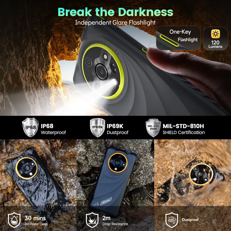 Ulefone Armor X31 6/128GB Juoda Spalva Atsparus Išmanusis Telefonas