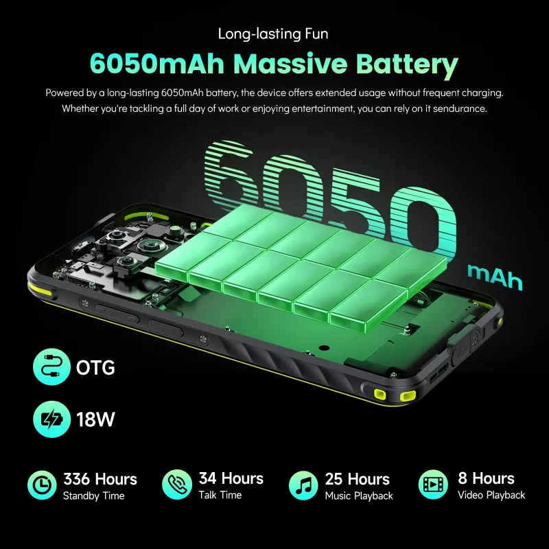 Ulefone Armor X31 6/128GB Juoda Spalva Atsparus Išmanusis Telefonas