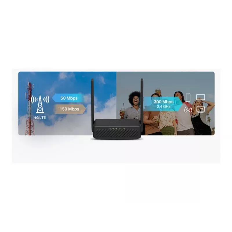 Mercusys MB113-4G belaidis 4G LTE nešiojamasis maršrutizatorius 300Mbps