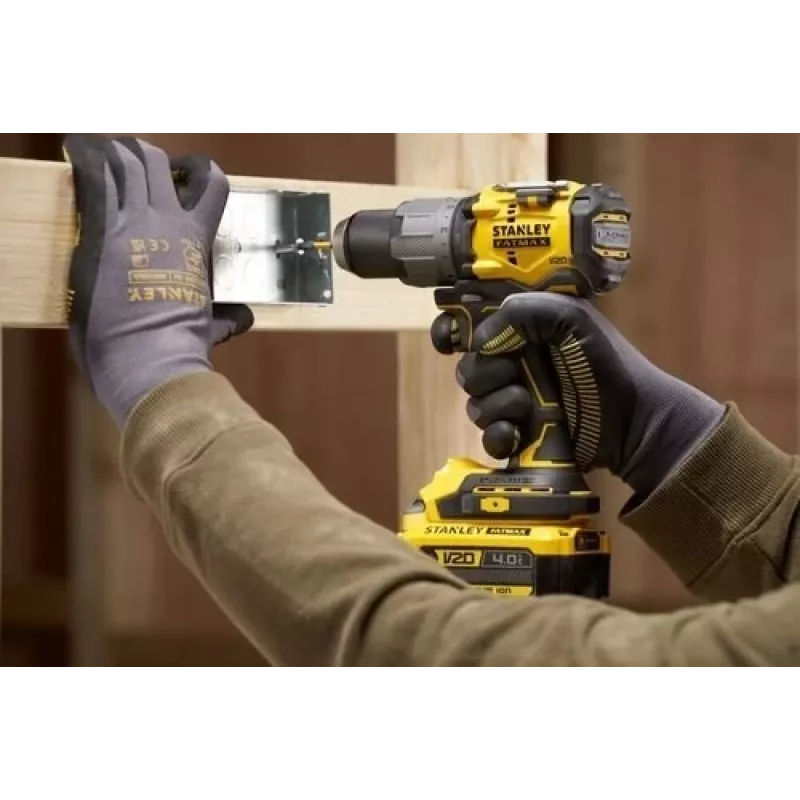 STANLEY FATMAX SFMCD726D2T 18V akumuliatorinis kombinuotas gręžtuvas be šepetėlių (2x 2.0Ah baterijos, įkroviklis, TSTAK dėklas)