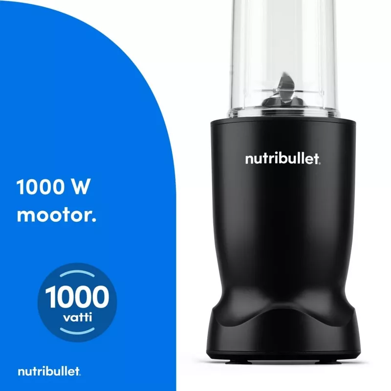 Nutribullet NBT1006MB Turbo 1000 W Blender, matinė juoda