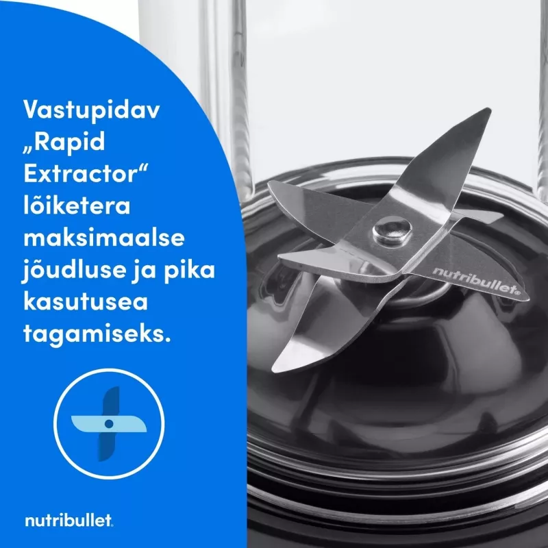 Nutribullet NBT1006MB Turbo 1000 W Blender, matinė juoda
