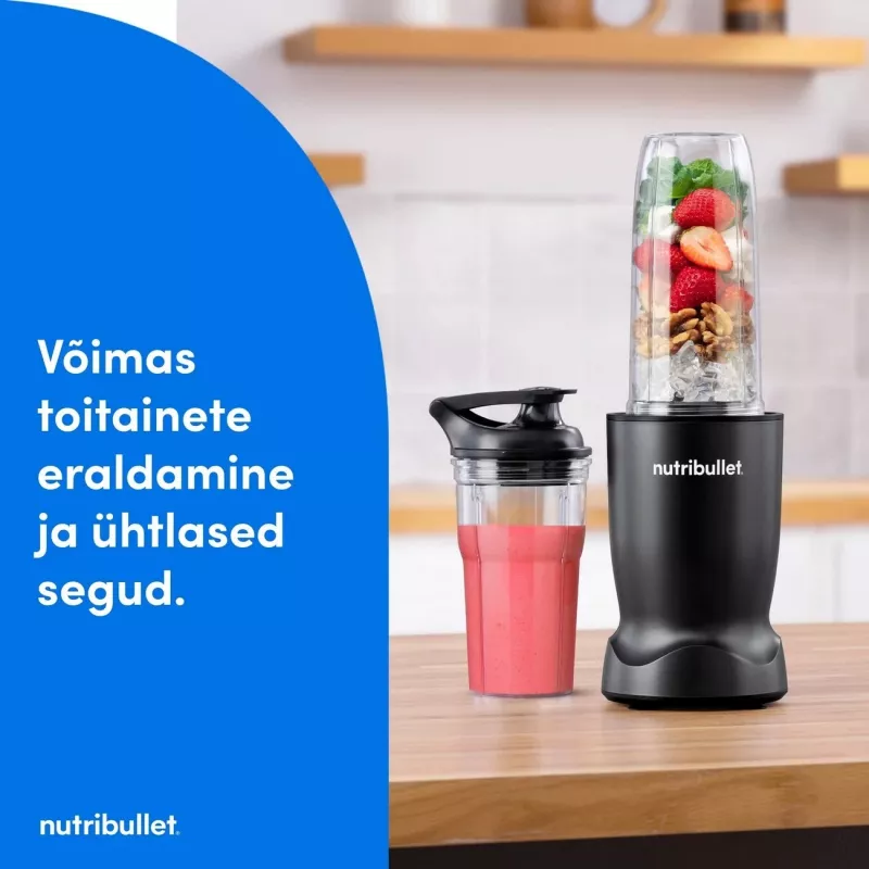 Nutribullet NBT1006MB Turbo 1000 W Blender, matinė juoda