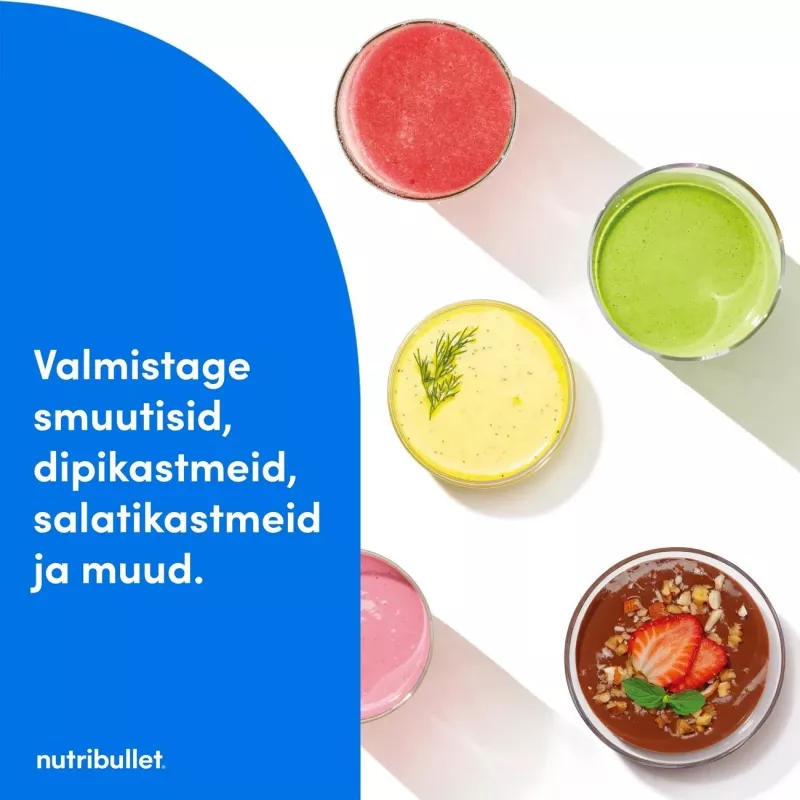 Nutribullet NBT1006MB Turbo 1000 W Blender, matinė juoda