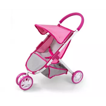 MILLY MALLY Dolls Pram Susie Prestige – Pink/Grey/White