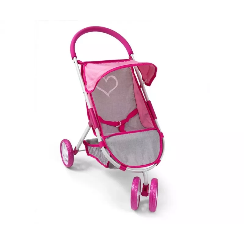 MILLY MALLY Dolls Pram Susie Prestige – Pink/Grey/White