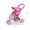 MILLY MALLY Dolls Pram Susie Prestige – Pink/Grey/White