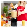 MPM MBL-37 Blender, 500 W, 1.5 L stiklinis indas, nerūdijančio plieno peilis, 2 greičiai, impulsinė funkcija, ledo smulkinimas, juoda