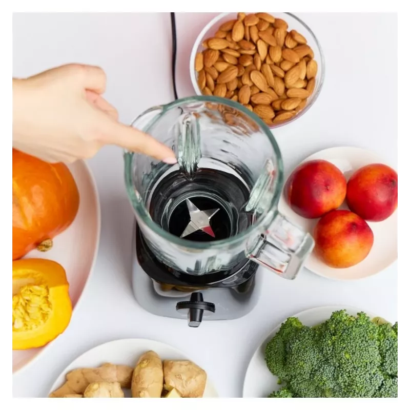MPM MBL-37 Blender, 500 W, 1.5 L stiklinis indas, nerūdijančio plieno peilis, 2 greičiai, impulsinė funkcija, ledo smulkinimas, juoda