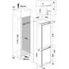 Whirlpool WHC18D071A1 Įmontuojamas Šaldytuvas-Šaldiklis su 6th Sense Technology, 250 L Bendras Tūris, Energijos Klasė D, Baltas
