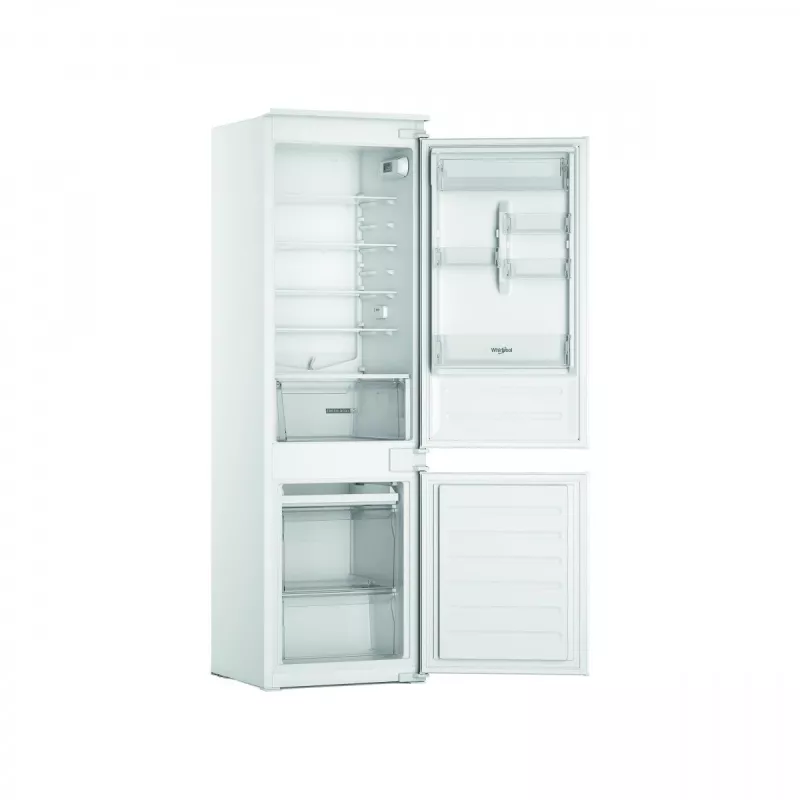 Whirlpool WHC18D071A1 Įmontuojamas Šaldytuvas-Šaldiklis su 6th Sense Technology, 250 L Bendras Tūris, Energijos Klasė D, Baltas