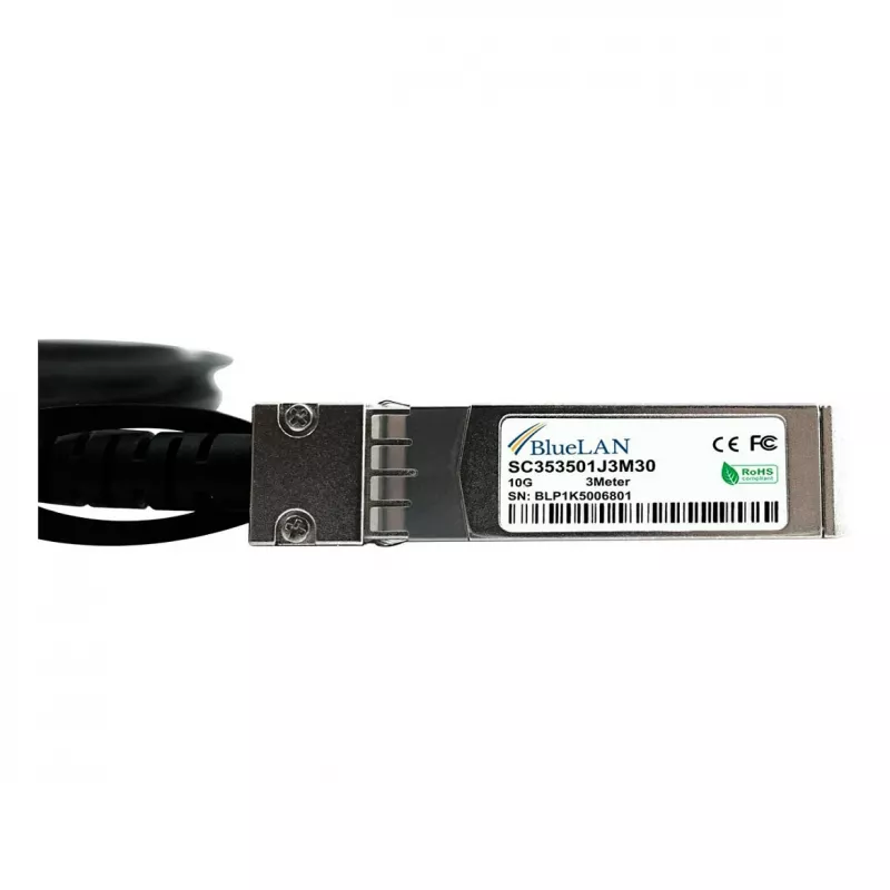 BLUEOPTICS suderinamas Extreme Networks 10304 BlueLAN 10GBASE-CR pasyvus SFP+ į SFP+ tiesioginio prijungimo kabelis, 1 m, AWG30