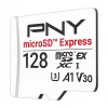 PNY 128GB microSDXC Express Card UHS-I U3 V30 A1 su SD adapteriu