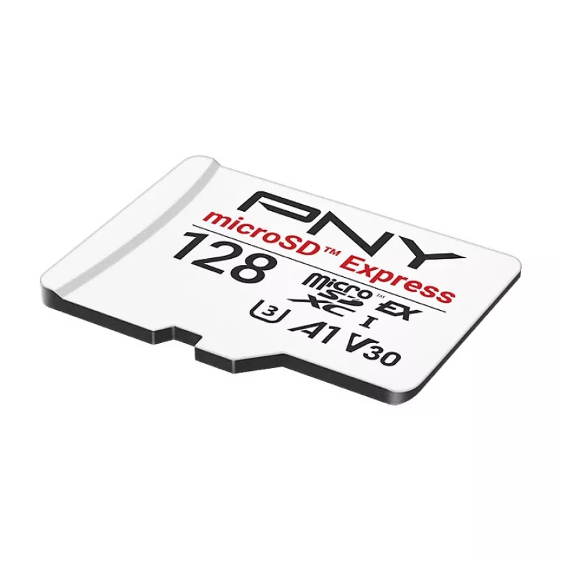 PNY 128GB microSDXC Express Card UHS-I U3 V30 A1 su SD adapteriu