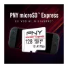 PNY 128GB microSDXC Express Card UHS-I U3 V30 A1 su SD adapteriu