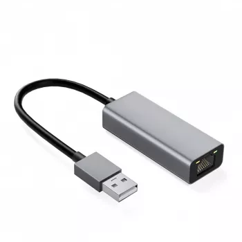 IBOX Aluminum USB-C to RJ45 Gigabit Ethernet Adapter, Space Gray