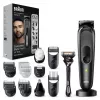 Braun MGK7491 17-in-1 Multi-Grooming Style Kit, juodas/sidabrinis, belaidis, Li-Ion, 100 min veikimo laikas