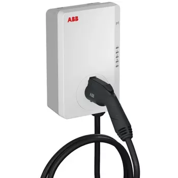 ABB Terra AC W11-G5-R-V2-0 įkrovimo stotelė: Terra AC Wallbox 11 kW, Type 2, 5 m kabelis, 3 fazių/16 A, su RFID, 2 versija