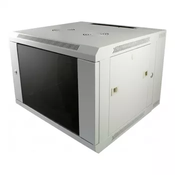 ALLNET 19 colių sieninis stovas 12U 1-dalis gylis 450mm šviesiai pilkas plokščias pakuotė SMA serija