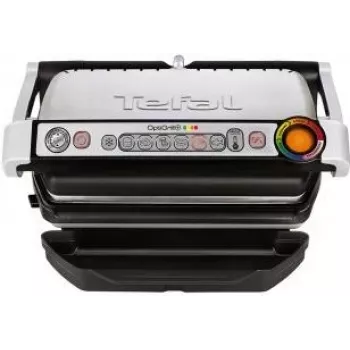 Tefal OptiGrill+ GC712D12 elektrinis kontaktinis grilis, 2000W, 6 automatinių programų, sidabrinis/juodas