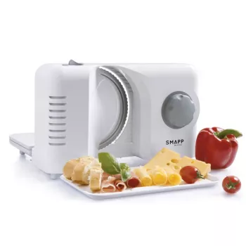 SMAPP 393.5 elektrinis pjaustytuvas, sulankstomas, 150 W, nerūdijančio plieno peilis, baltas