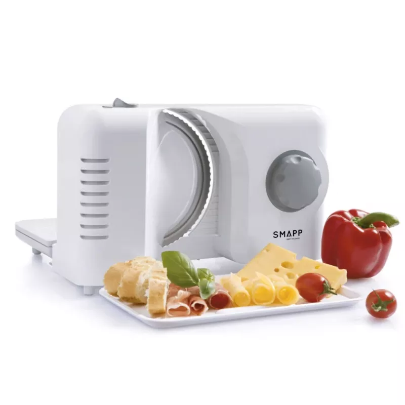 SMAPP 393.5 elektrinis pjaustytuvas, sulankstomas, 150 W, nerūdijančio plieno peilis, baltas