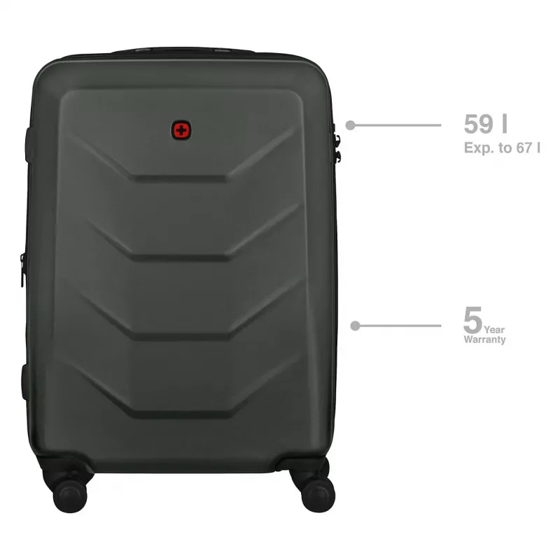 WENGER Prymo Medium Hardside Case (Anthracite, 59 Liters)