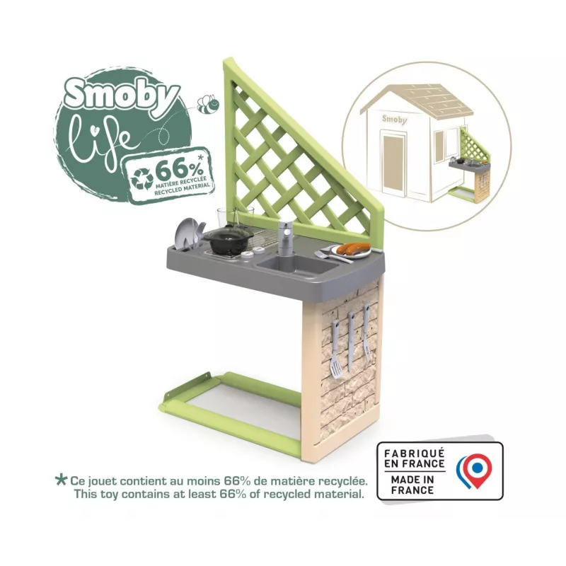 Smoby Life Summer Kitchen Grill su priedais