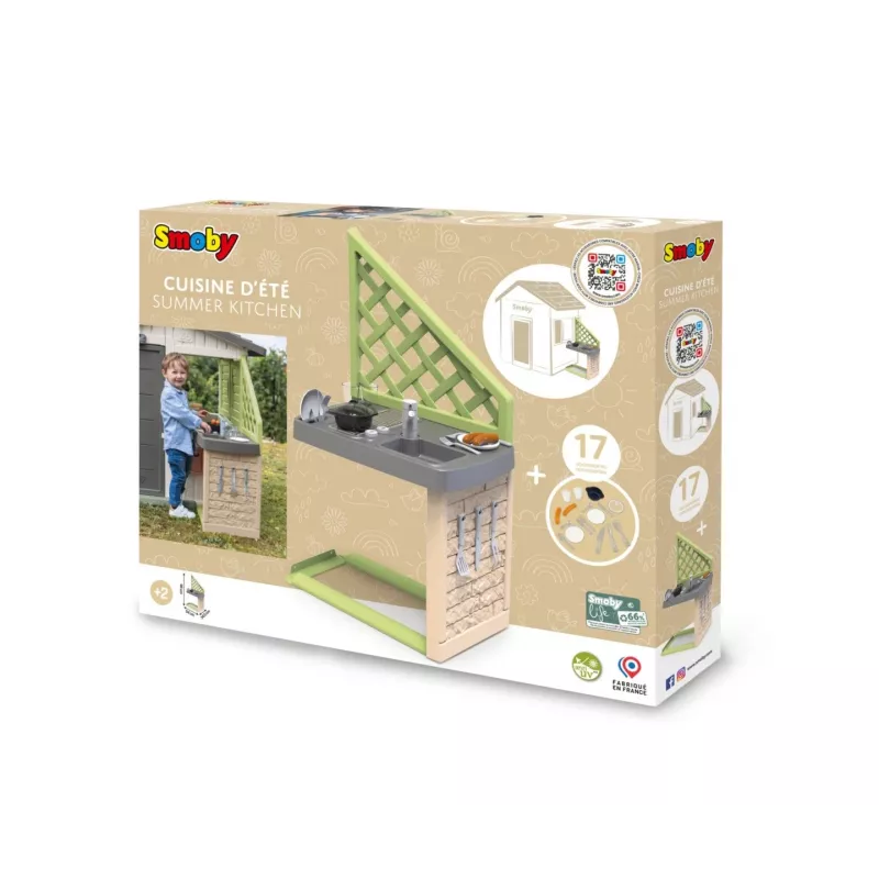 Smoby Life Summer Kitchen Grill su priedais