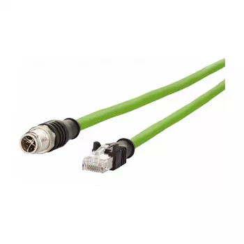 METZ CONNECT 142M2X15050 Cat6a M12–RJ45 jungiamasis kabelis, 5 m, žalias