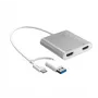 j5create JCA365-N USB-C į dvigubą HDMI kelių monitorių adapteris - 3.2 Gen 1 - USB-A ir USB-C - 4K 60Hz