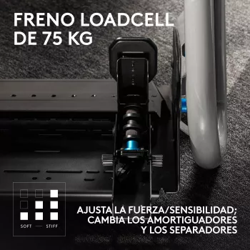Logitech G RS Racing Pedals – 3 pedalų komplektas su apkrovos jutiklio stabdžiu, juoda spalva, skirta PC