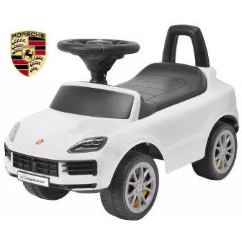 MILLY MALLY vaikiškas automobilis Porsche Cayenne S baltas – elektrinis važinėjamas automobilis su 12V baterija, nuotolinio valdymo pultu ir LED šviesomis