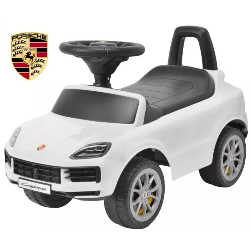 MILLY MALLY vaikiškas automobilis Porsche Cayenne S baltas – elektrinis važinėjamas automobilis su 12V baterija, nuotolinio valdymo pultu ir LED šviesomis