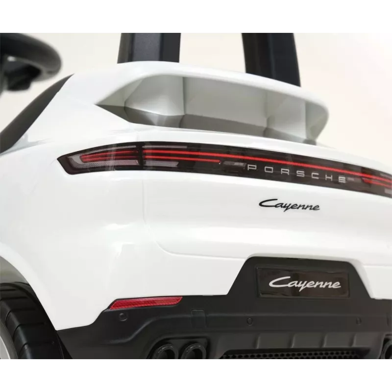 MILLY MALLY vaikiškas automobilis Porsche Cayenne S baltas – elektrinis važinėjamas automobilis su 12V baterija, nuotolinio valdymo pultu ir LED šviesomis