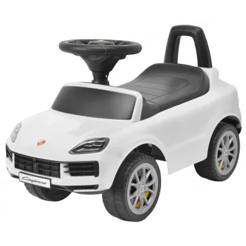 MILLY MALLY vaikiškas automobilis Porsche Cayenne S baltas – elektrinis važinėjamas automobilis su 12V baterija, nuotolinio valdymo pultu ir LED šviesomis