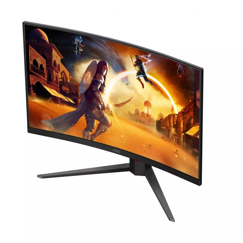 AOC C32G4Z 31,5 inch lenktas žaidimų monitorius, Full HD, 240Hz, 1ms, VA, FreeSync Premium, juodas/raudonas