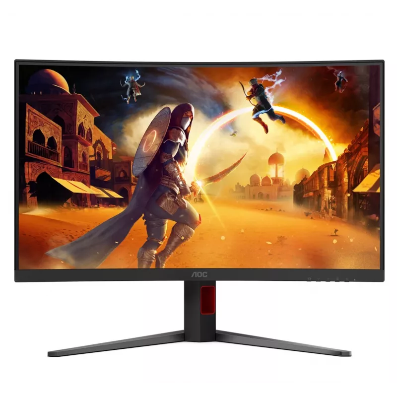 AOC C32G4Z 31,5 inch lenktas žaidimų monitorius, Full HD, 240Hz, 1ms, VA, FreeSync Premium, juodas/raudonas