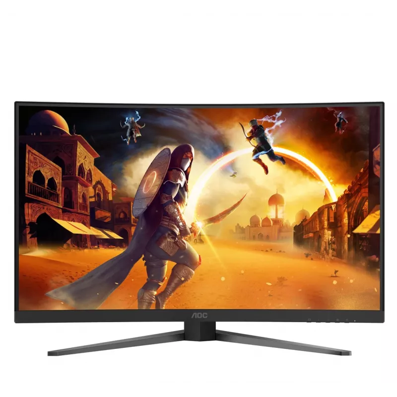 AOC C32G4Z 31,5 inch lenktas žaidimų monitorius, Full HD, 240Hz, 1ms, VA, FreeSync Premium, juodas/raudonas